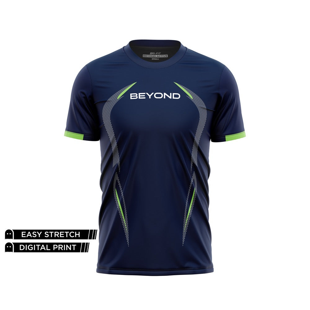 BEYOND - NAVY DRY ZONE DRY FIT TEE