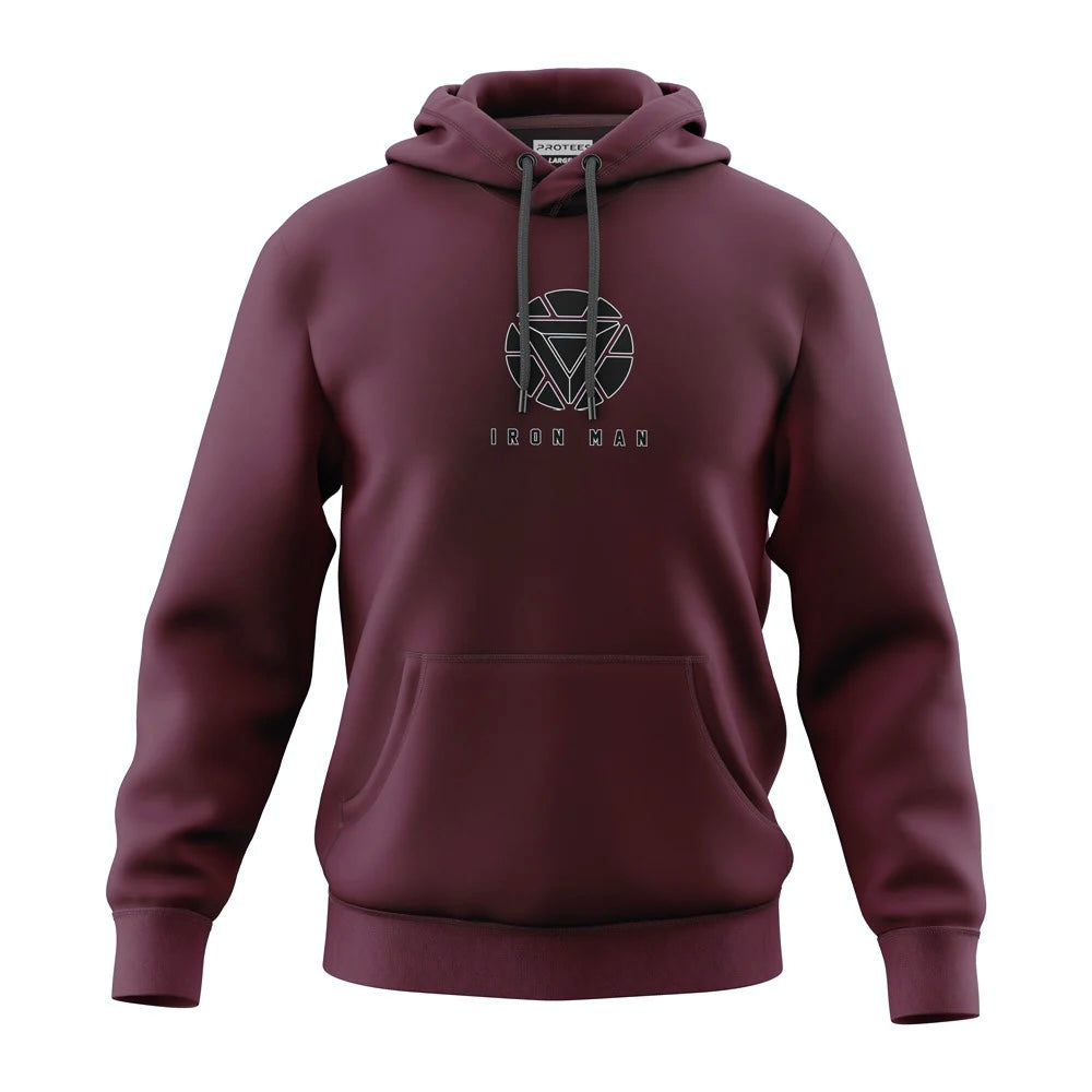 MAROON ARC REACTOR - ULTRA SOFT FLEECE HOODIE