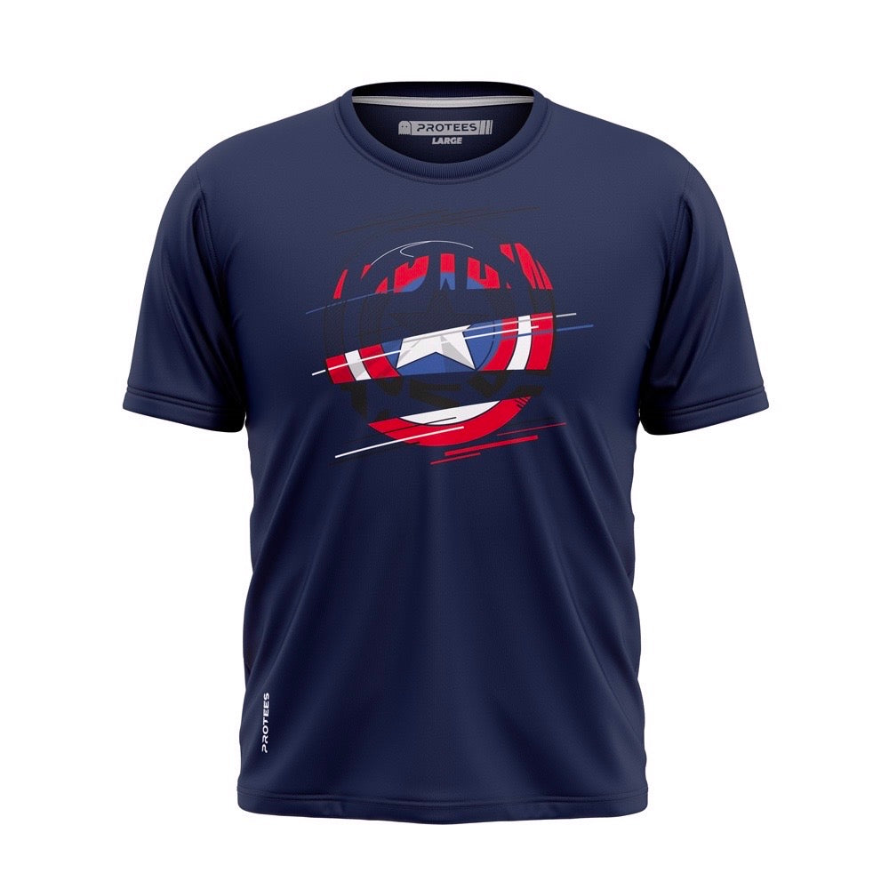 NAVY WINTER SOLDIER CAPTAIN AMERICA TEE - Main Image