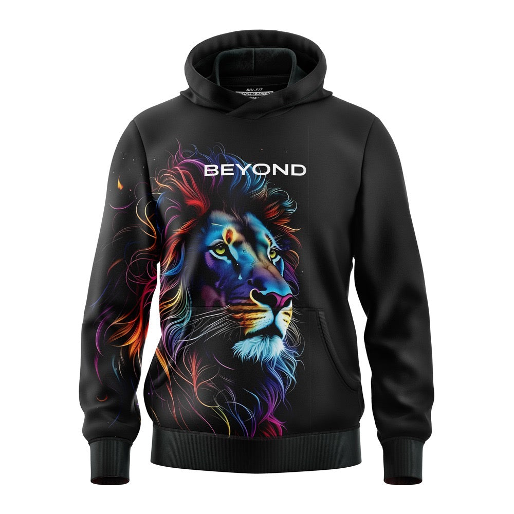 DIGITAL MULTI LION COLOUR - POLYESTER FLEECE HOODIE