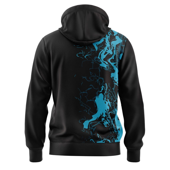 BEYOND MIST BLUE POLYESTER FLEECE HOODIE