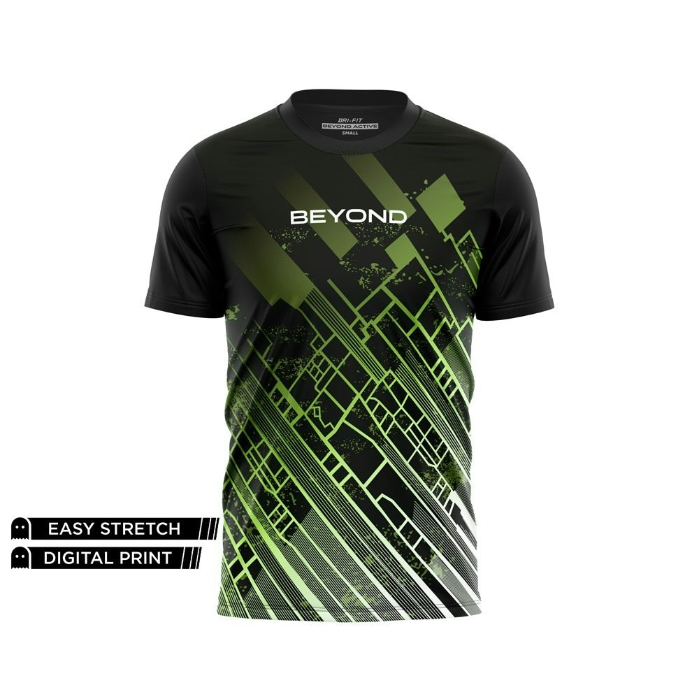 BEYOND - BLAZING PATTERN DRY-FIT TEE URG