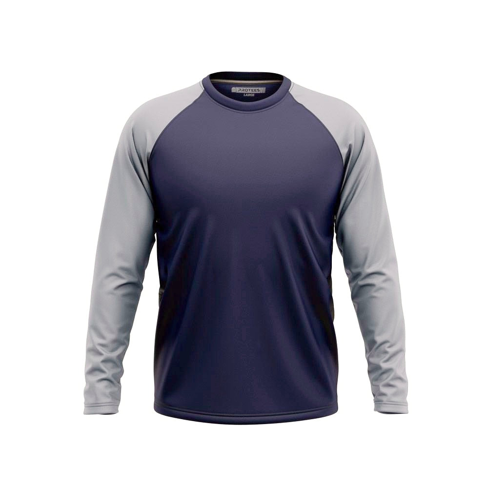 BASIC - STEAL NAVY BLUE F/S RAGLAN