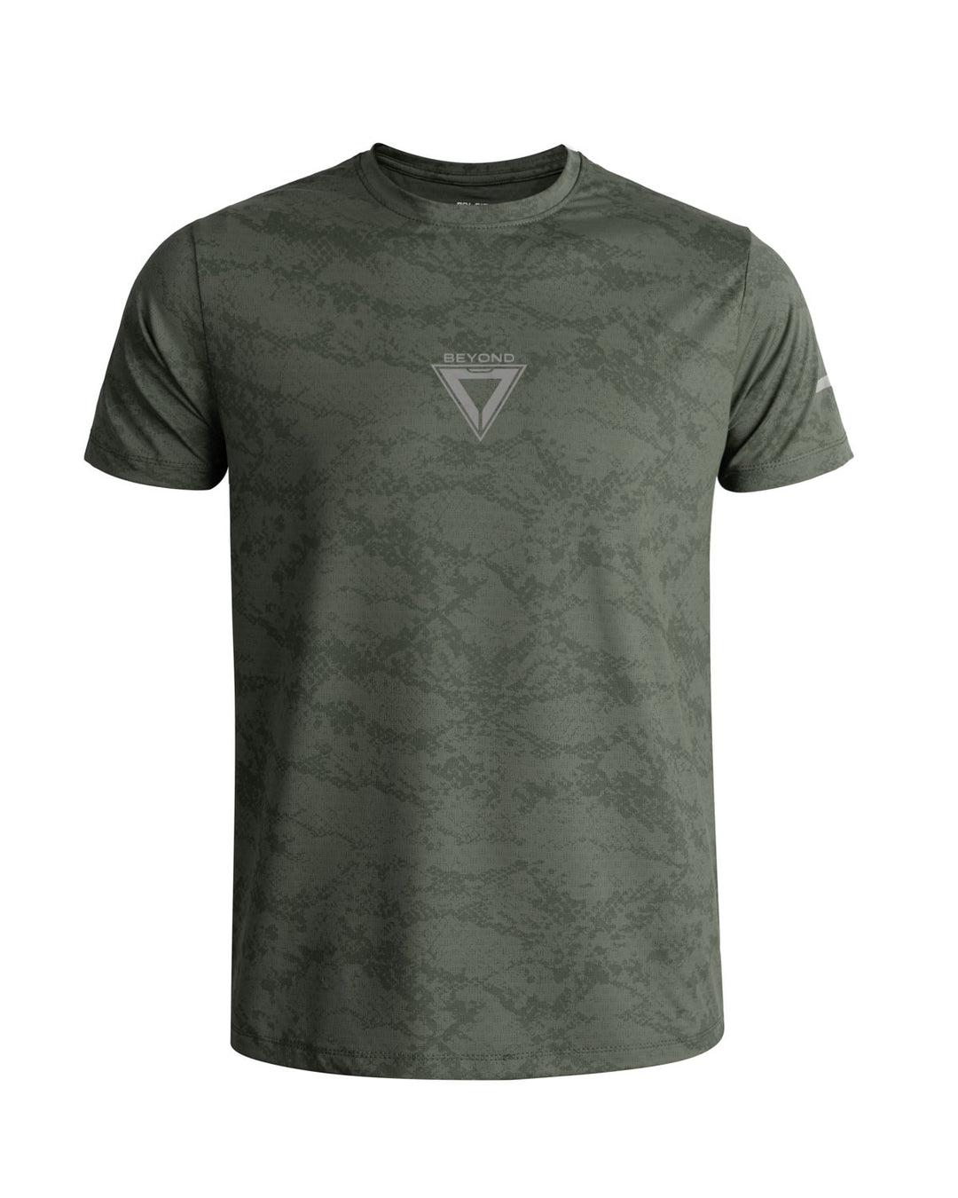 HYPERCHARGED - OLIVE SPANDEX TEE