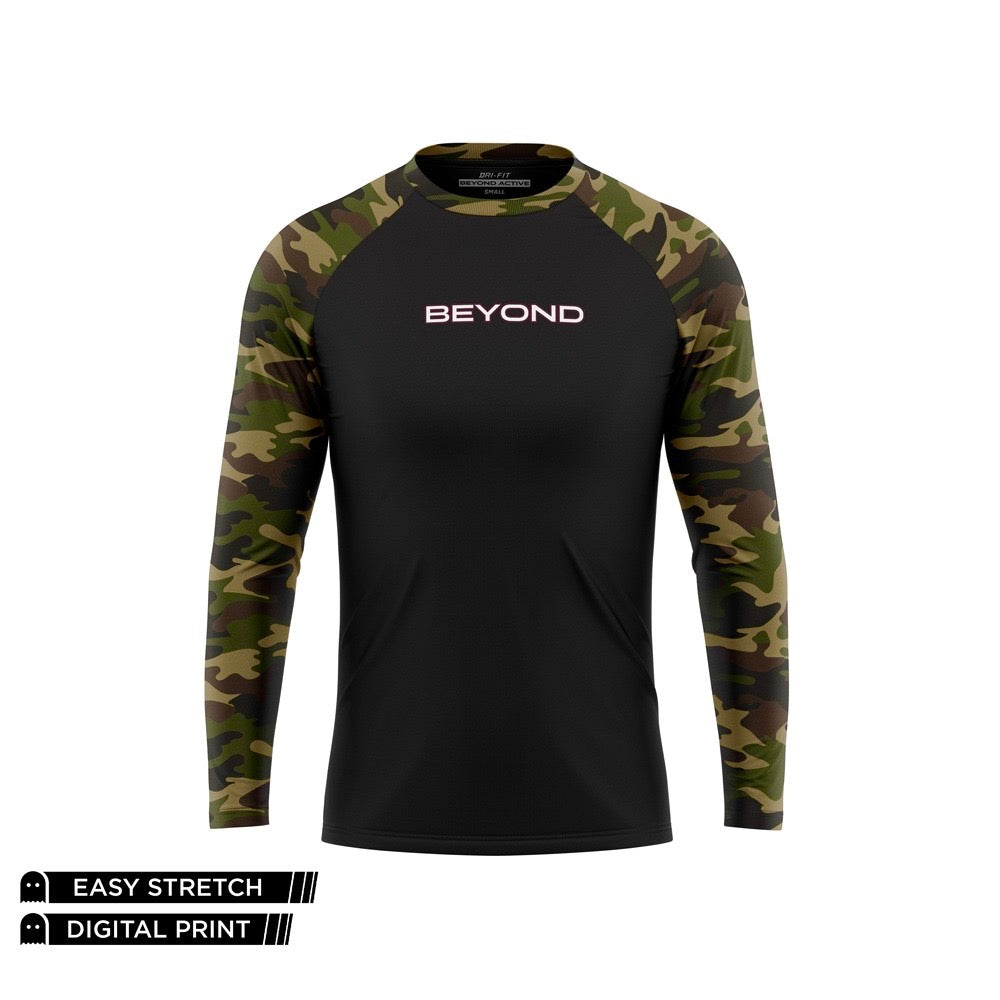 BEYOND - F/S ORIGINAL CAMO BLACK DRY FIT RAGLAN