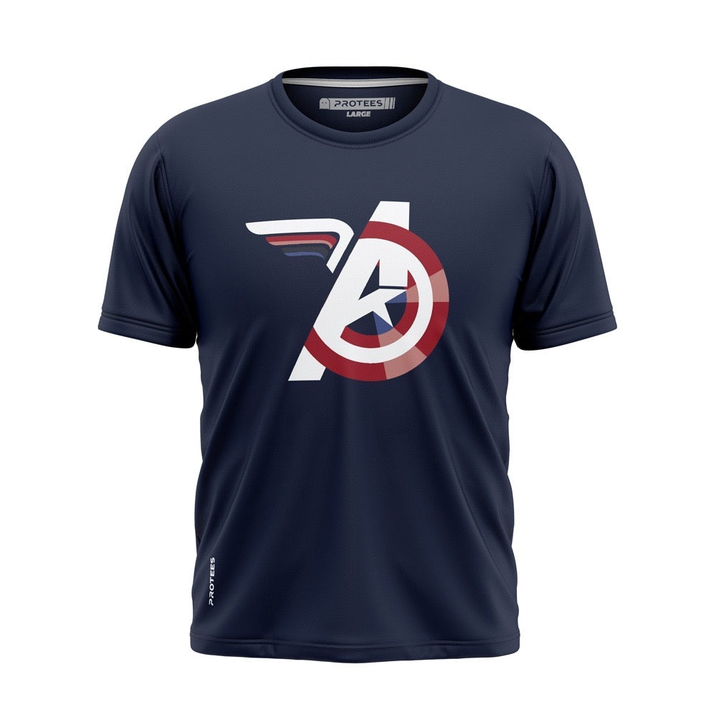 NAVY AVENGERS CAPTAIN TEE