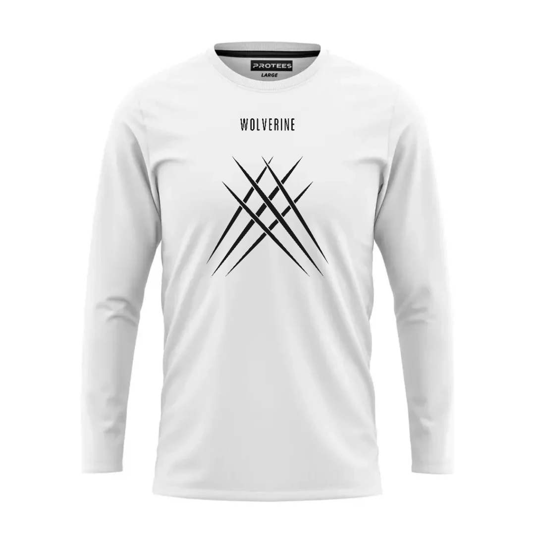 DTF - WHITE WOLVERINE BLACK LOGO FULL SLEEVES