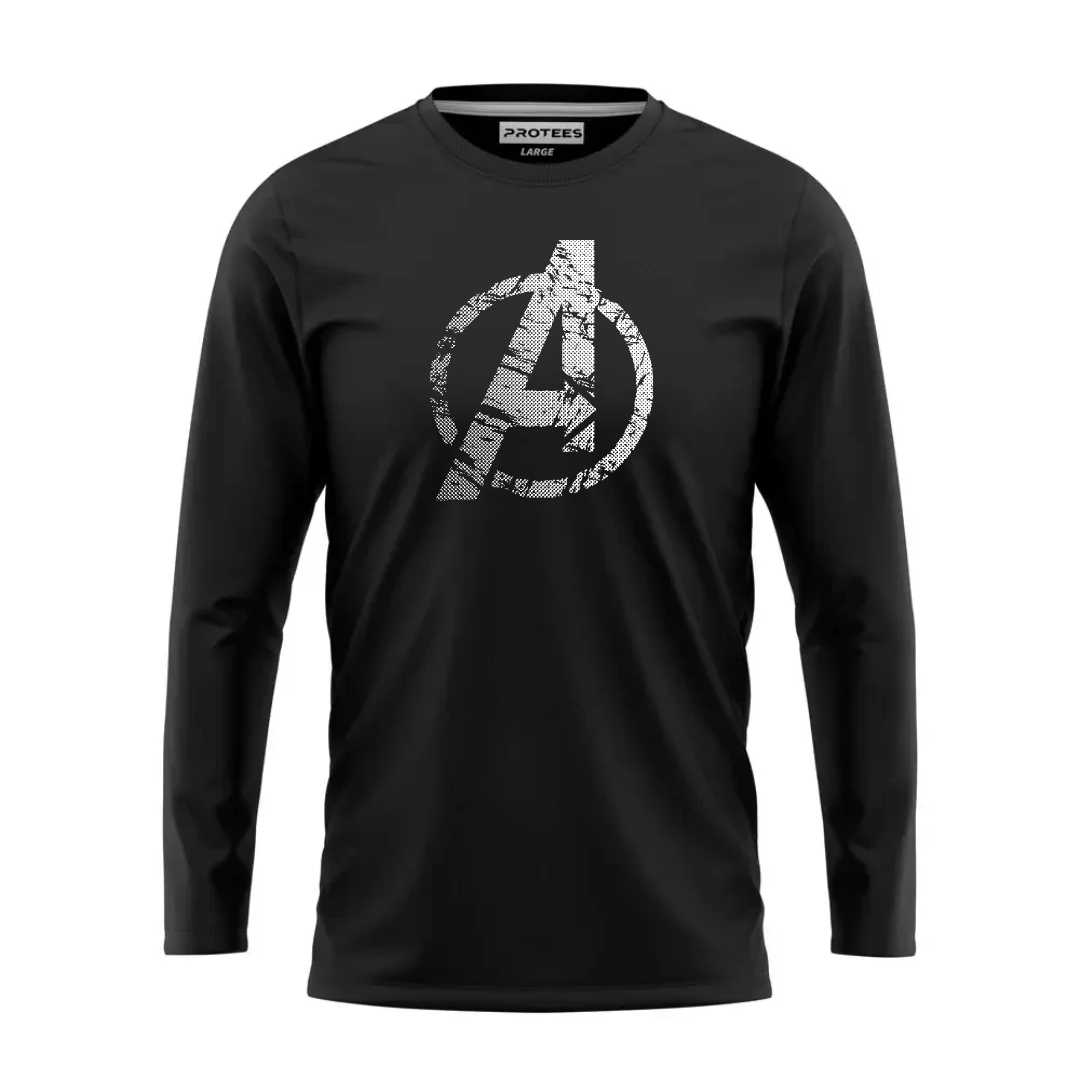 DTF - BLACK HALF TONE AVENGERS FULL SLEEVES