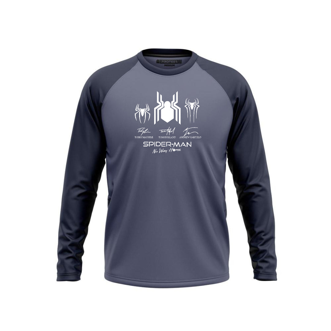 DTF - TEAL BLUE RAGLAN THREE SPIDERMAN F/S