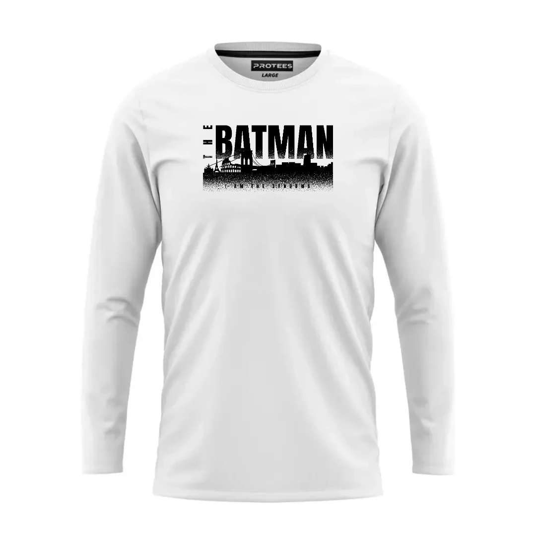 DTF -WHITE I AM THE BATMAN SHIP FULL SLEEVES