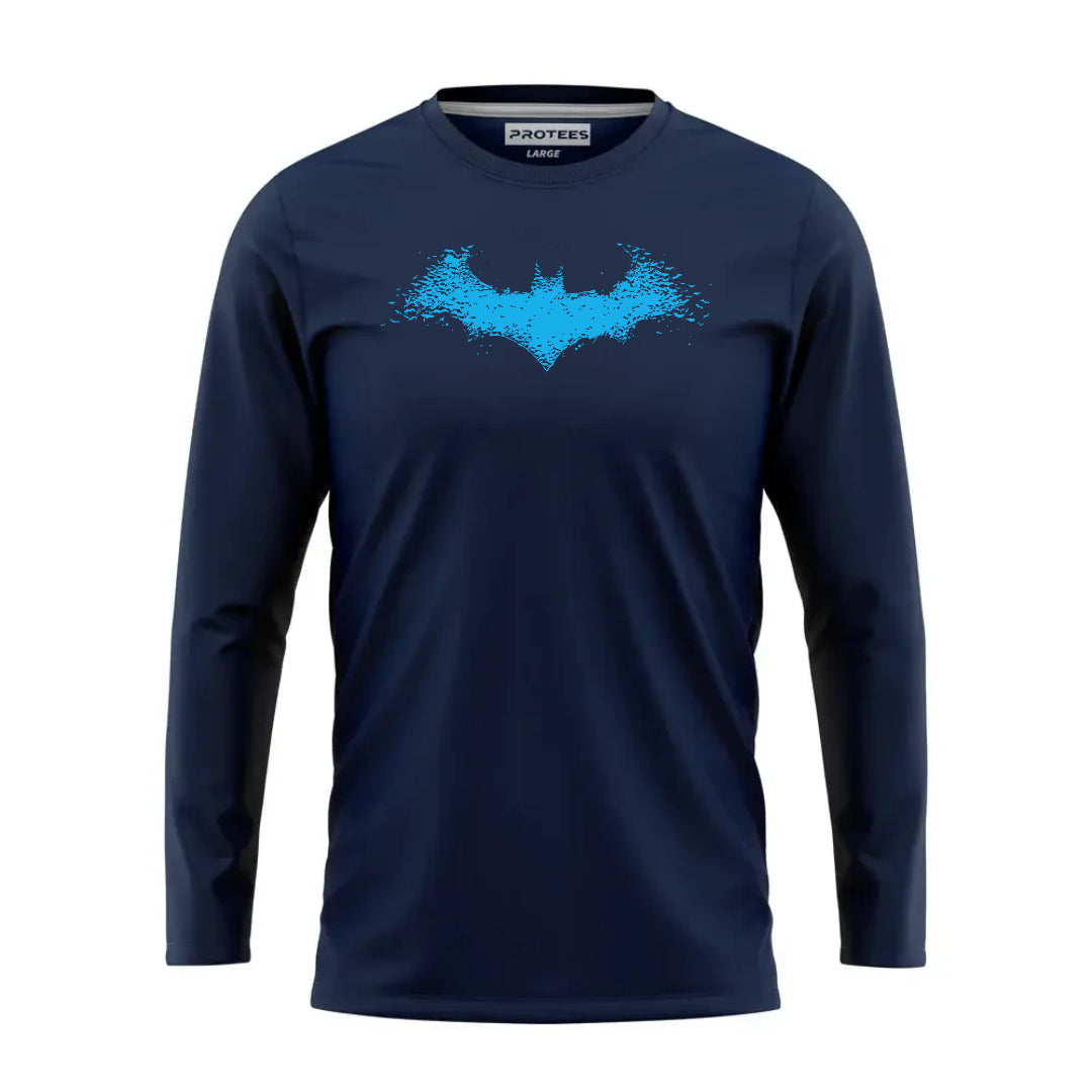 DTF - NAVY SILHOUETTE BATMAN FULL SLEEVES
