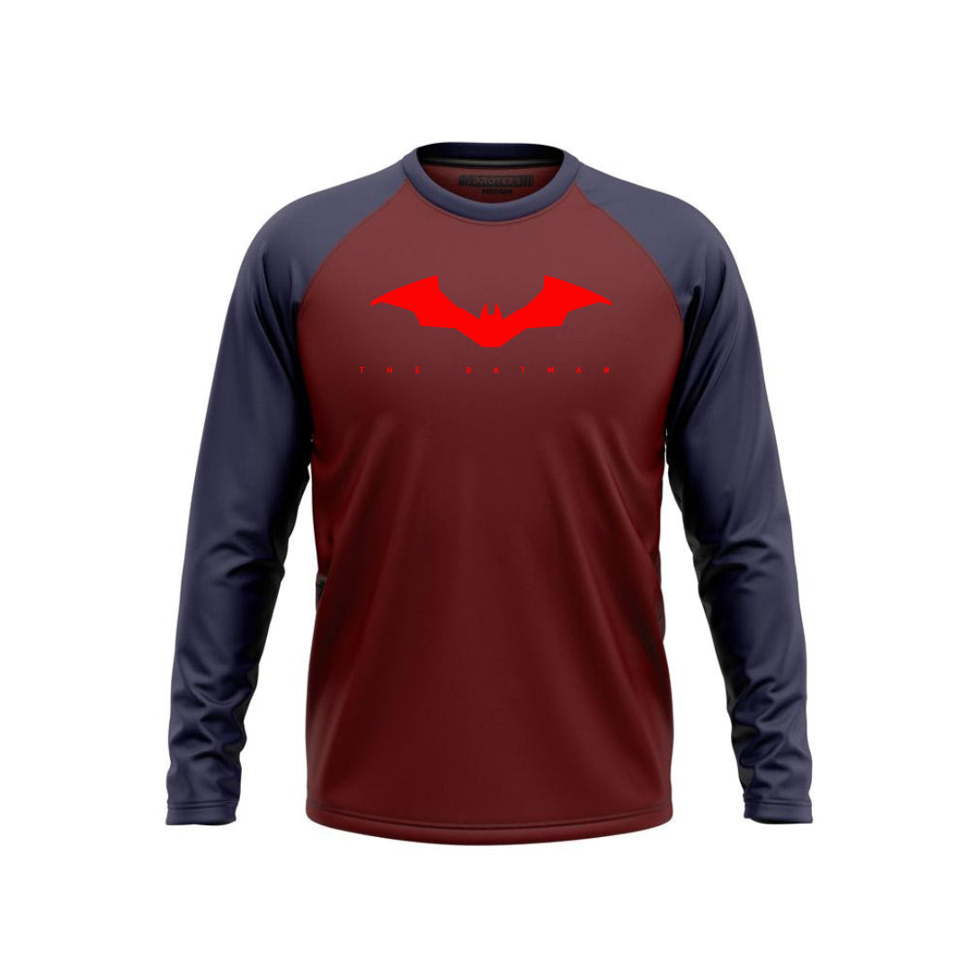 DTF - NAVY MAROON RAGLAN THE BATMAN F/S