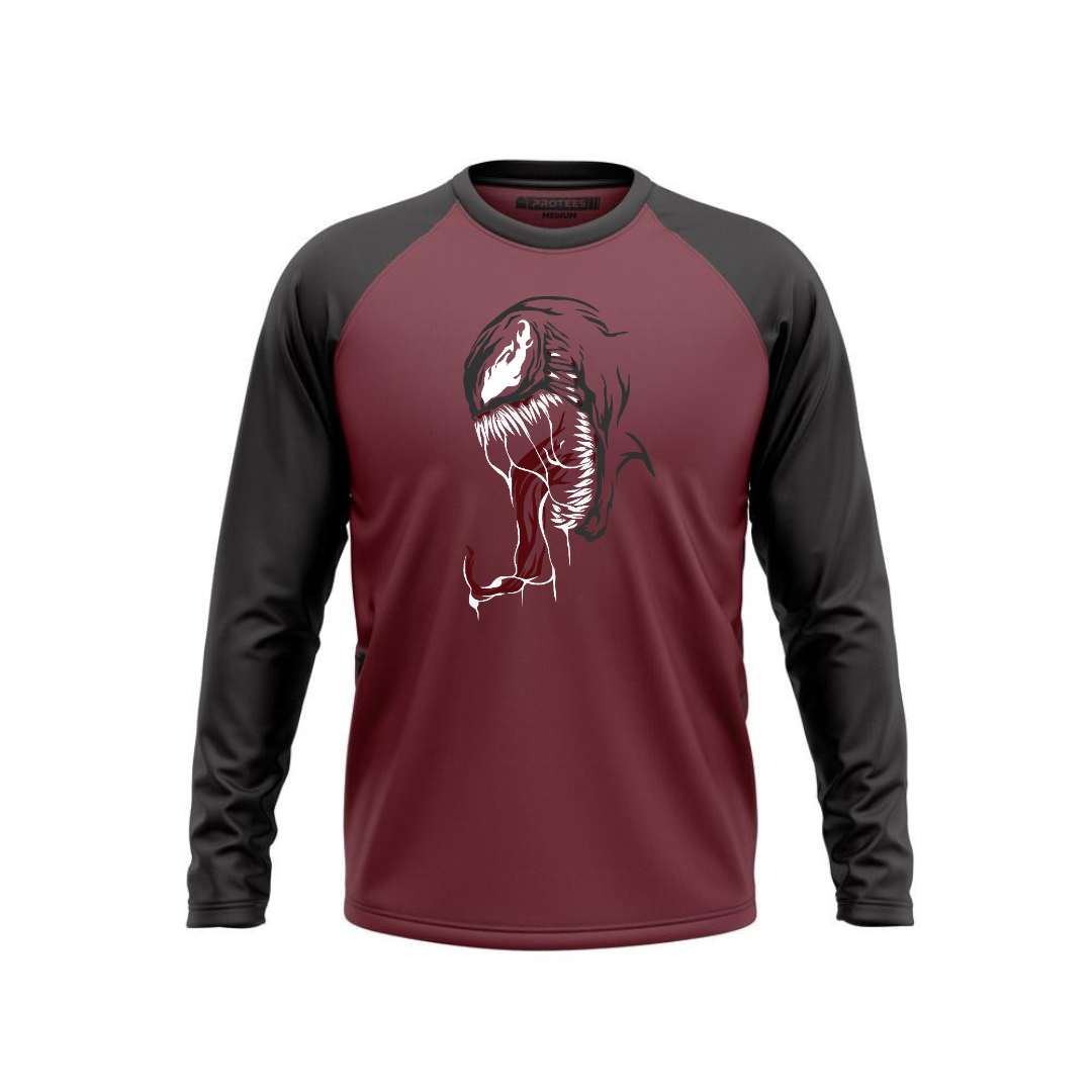 DTF - MAROON BLACK RAGLAN VENOM F/S
