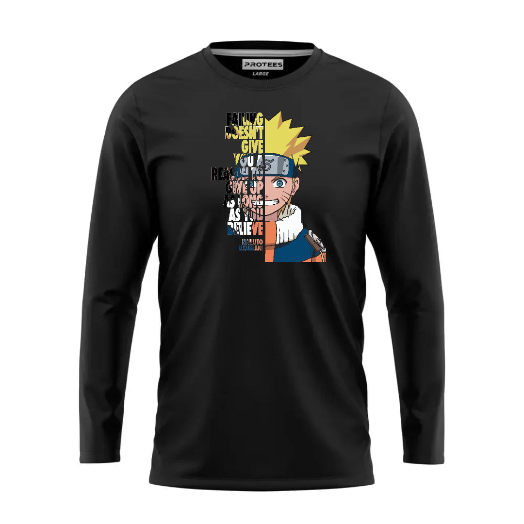 DTF - BLACK NARUTO BELIEVE FULL SLEEVES