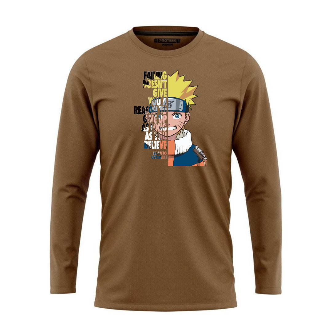 DTF - BROWN NARUTO BELIEVE FULL SLEEVES