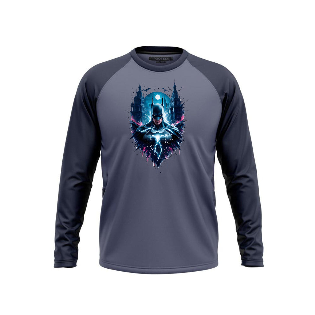 DTF - TEAL BLUE RAGLAN ELECTRIC BATMAN F/S