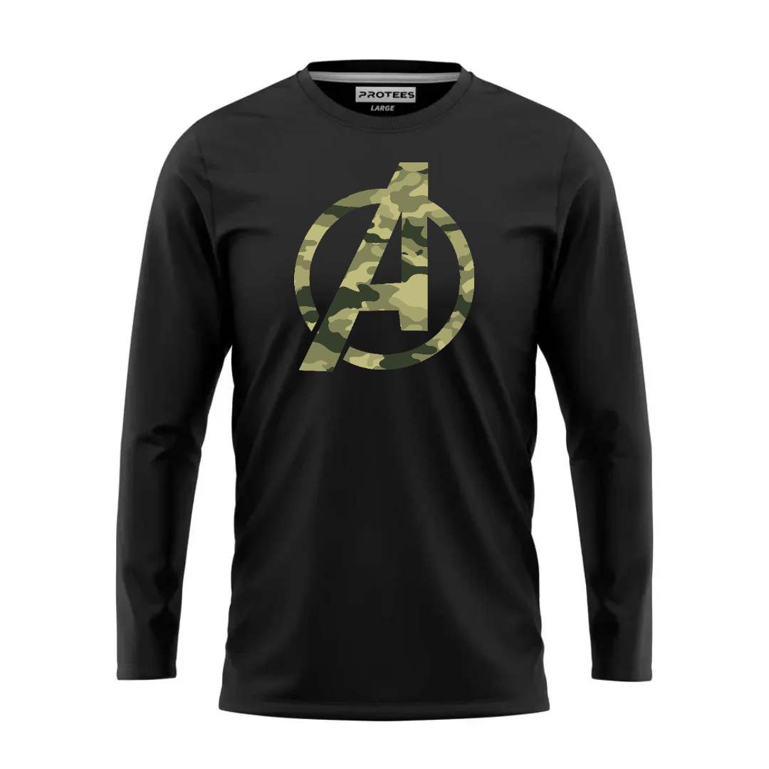 DTF - BLACK CAMO AVENGERS FULL SLEEVES