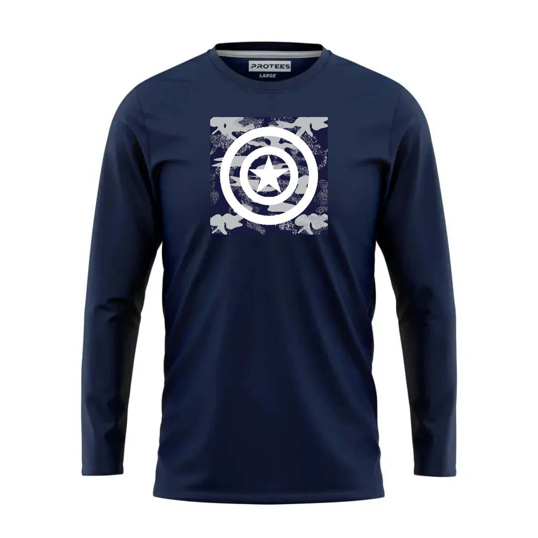 DTF - NAVY CAMO CAPTAIN AMERICA FULL SLEEVES