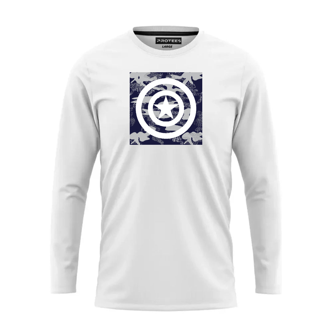 DTF - WHITE CAMO CAPTAIN AMERICA FULL SLEEVES