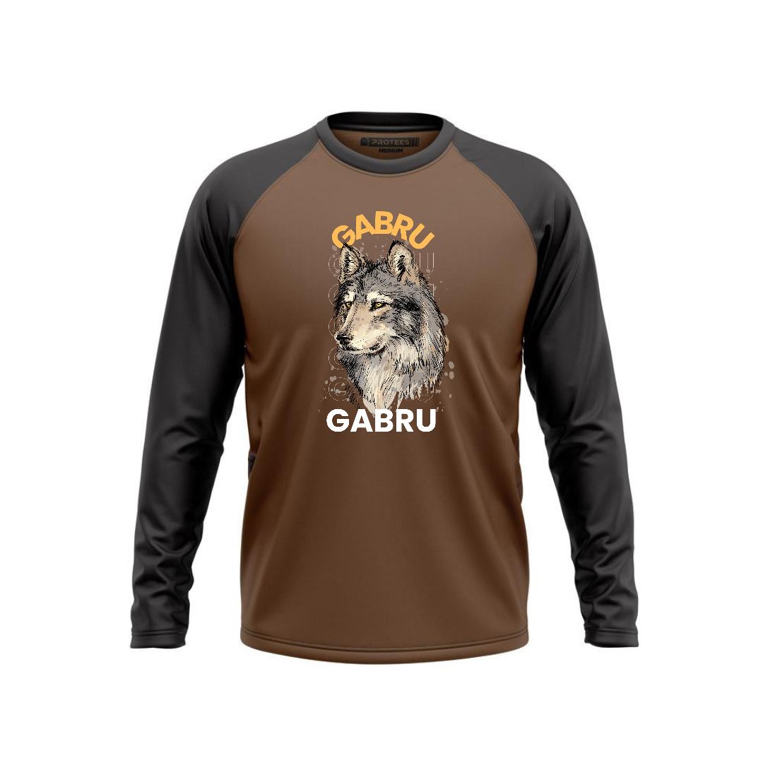 DTF - BLACK BROWN RAGLAN GABRU WOLF F/S
