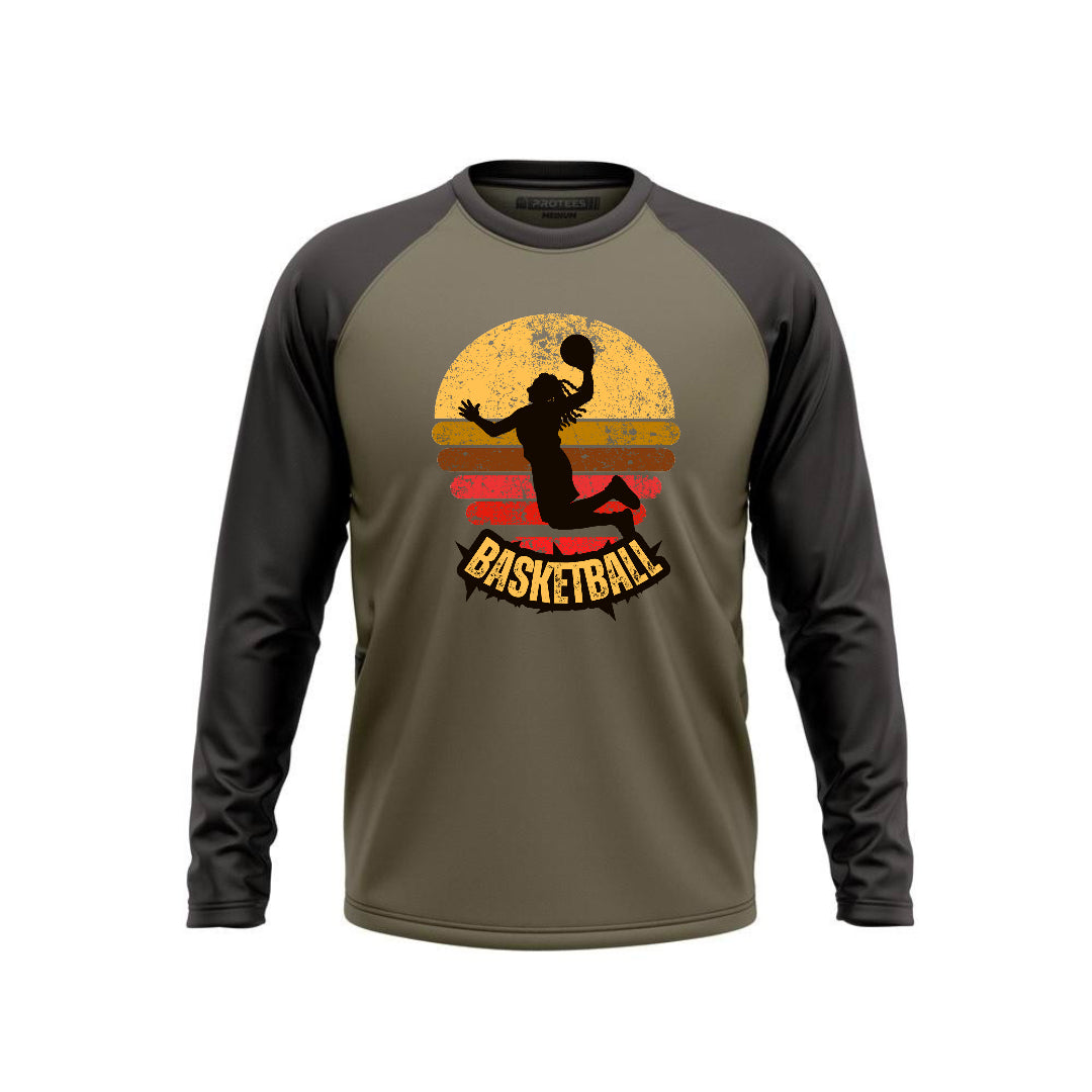 DTF - BLACK OLIVE RAGLAN NBA BASKETBALL F/S