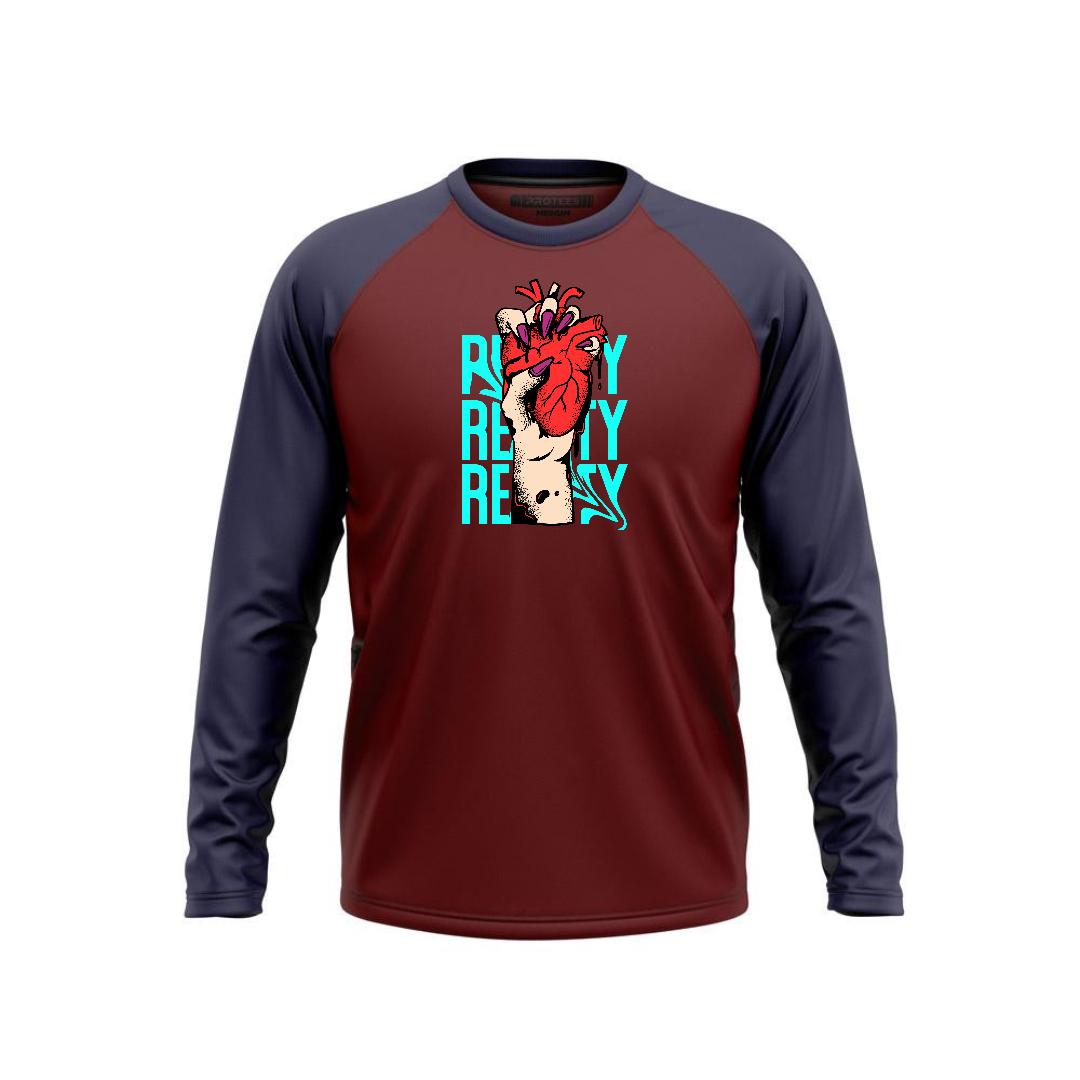 DTF - NAVY MAROON RAGLAN REALITY F/S