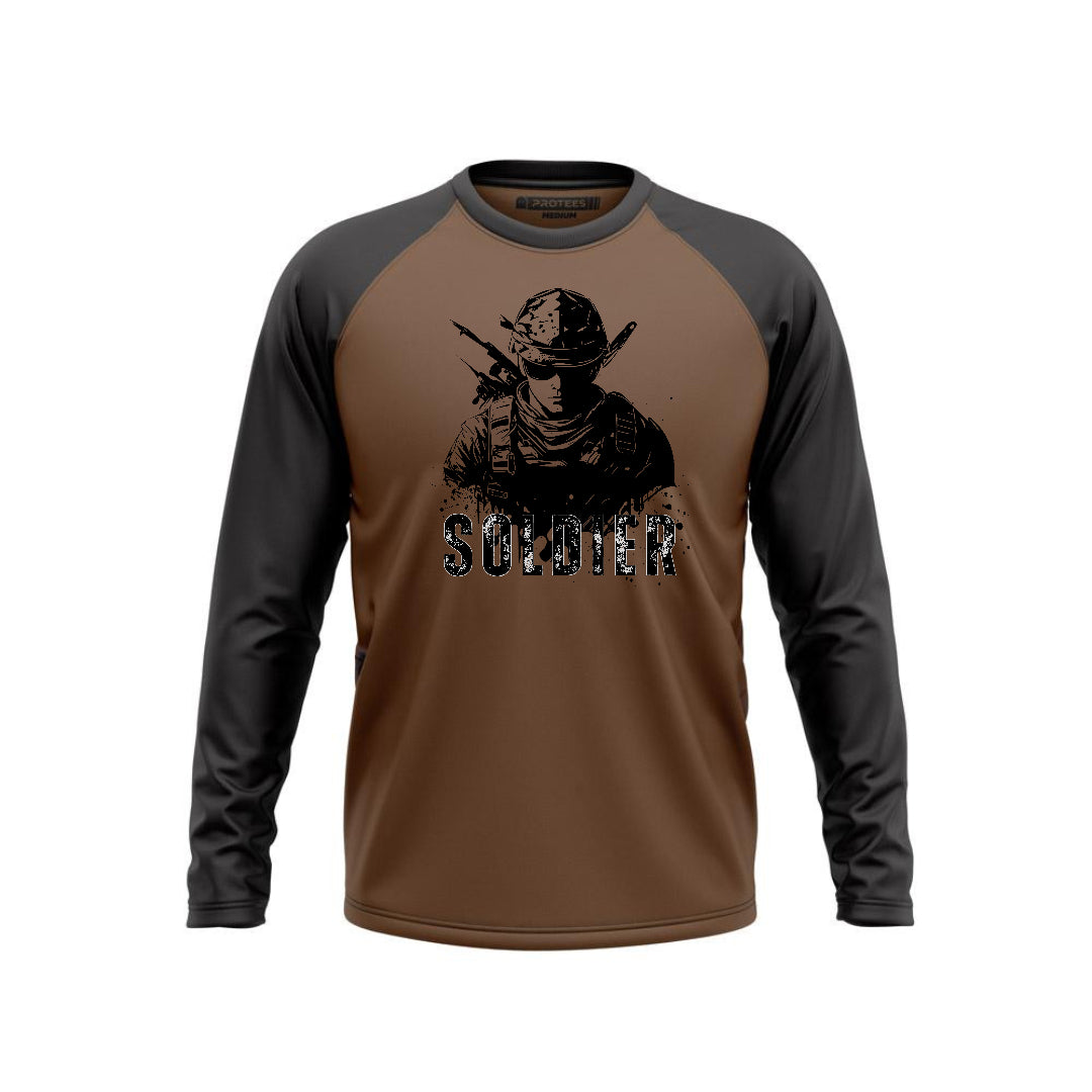 DTF - BLACK BROWN RAGLAN SOLDIER F/S