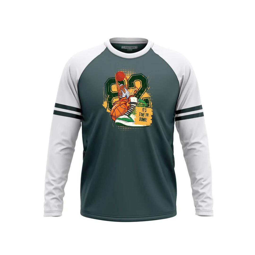 DTF - FOREST WHITE RAGLAN TIME TO DUNK F/S