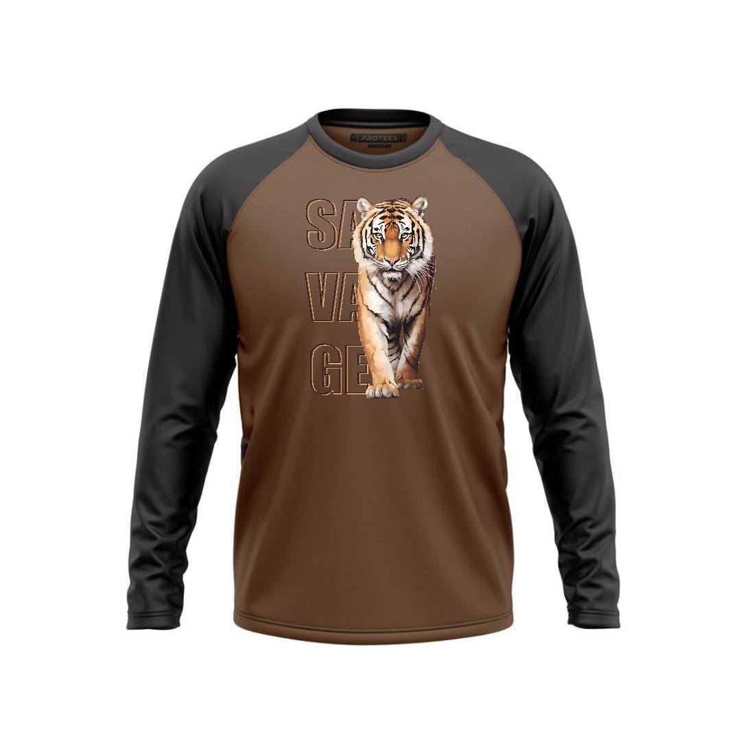 DTF - BROWN BLACK RAGLAN SAVAGE LION F/S