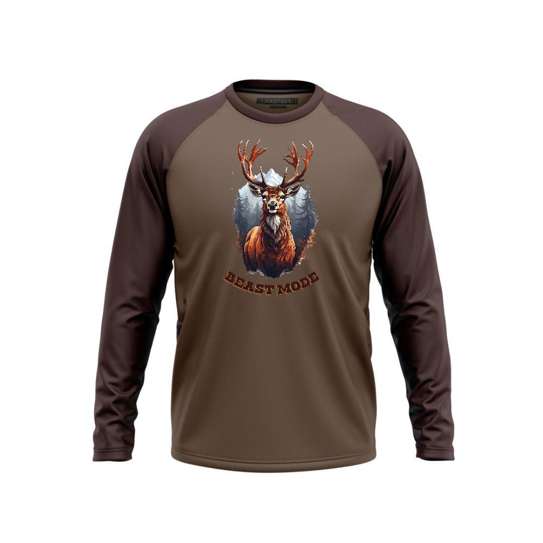 DTF - TWO TONE BROWN RAGLAN BEAST MODE F/S