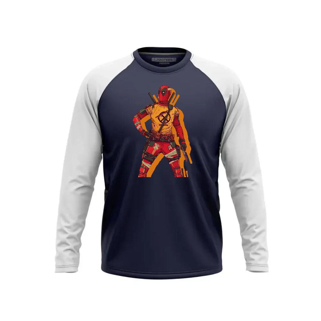 DTF - NAVY WHITE RAGLAN OG DEADPOOL F/S