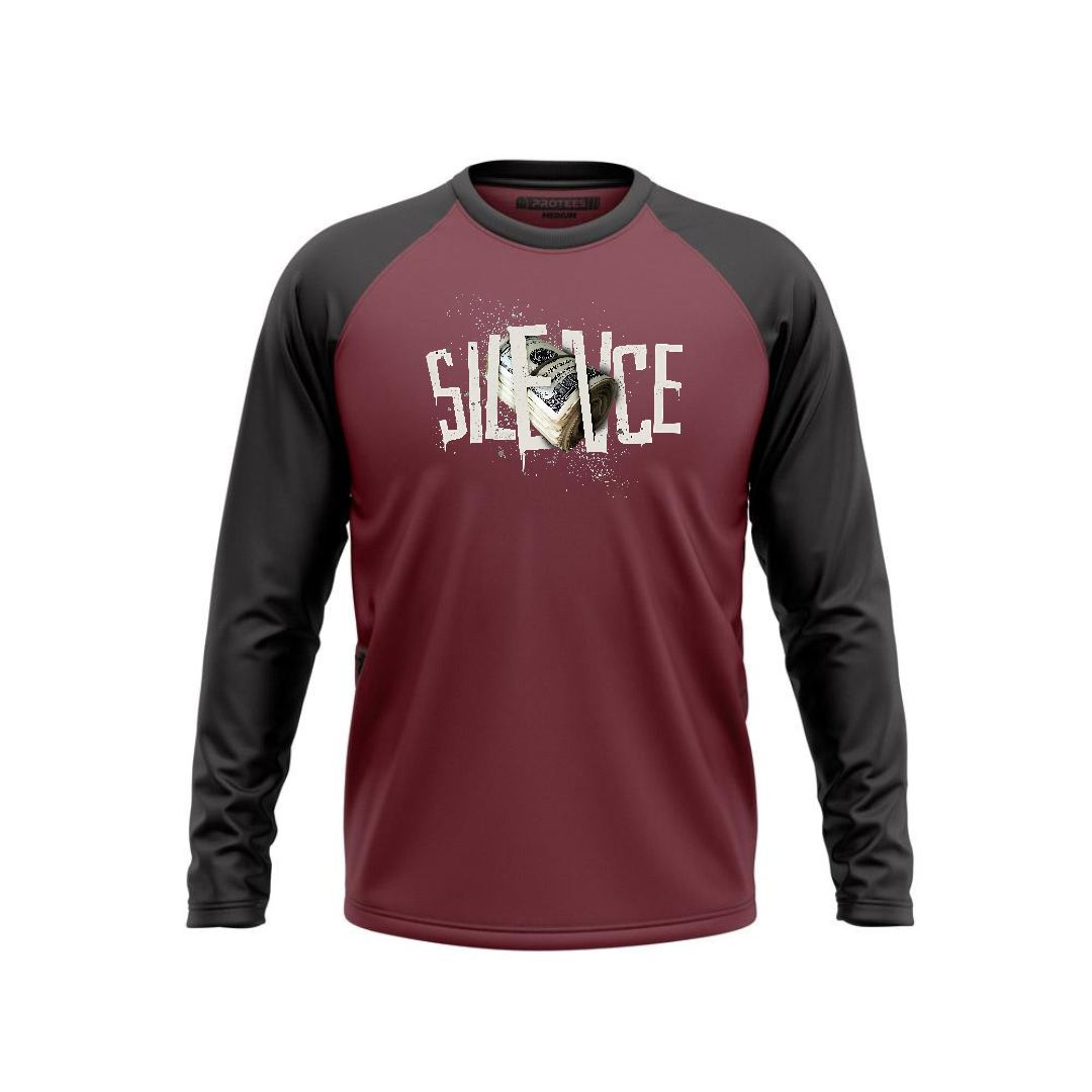 DTF - BLACK MAROON RAGLAN SILENCE F/S