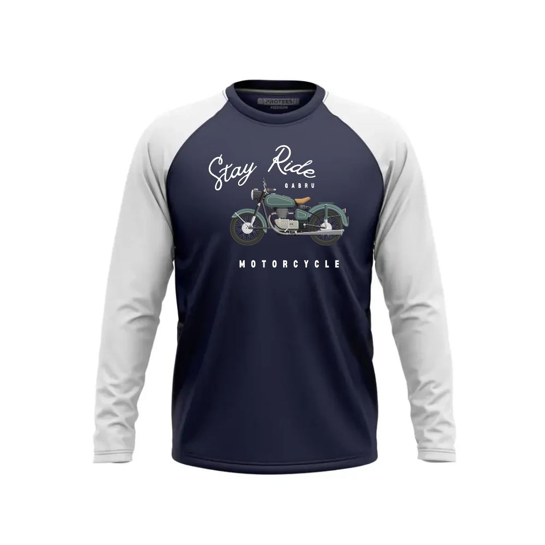 DTF - WHITE NAVY RAGLAN STAY RIDE GABRU F/S