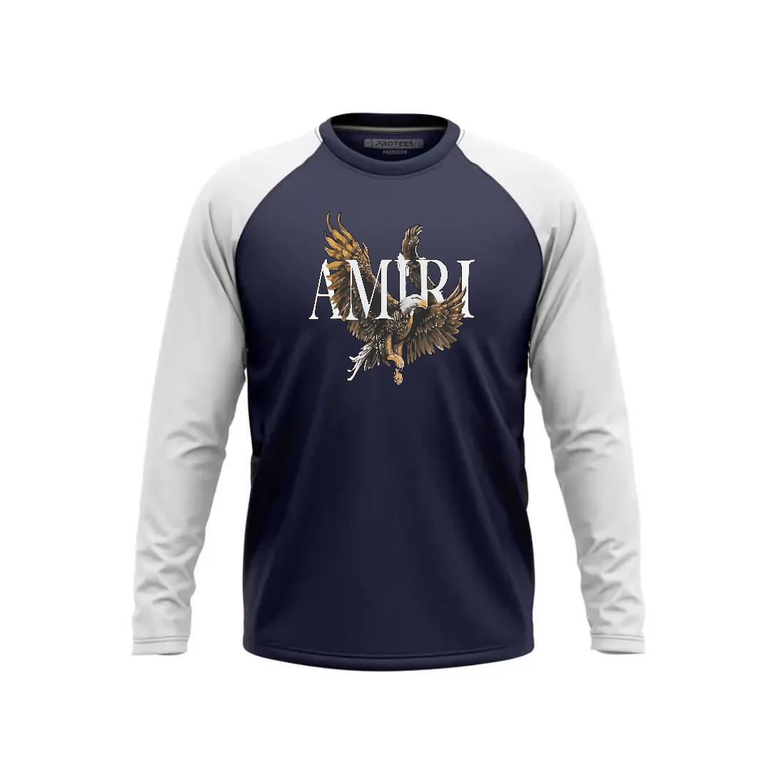 DTF - NAVY WHITE RAGLAN AMIRI F/S