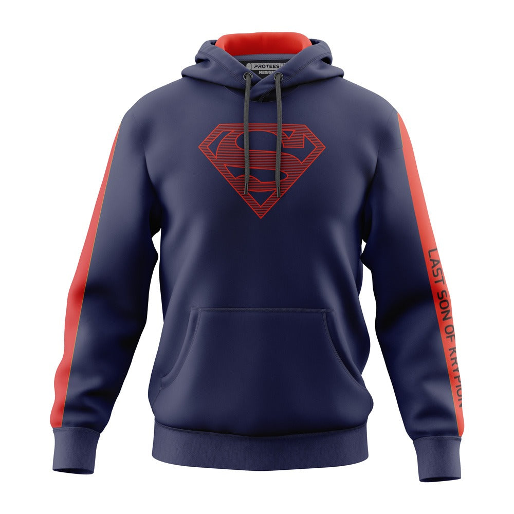 SUPERMAN RED PANEL LSOK - ULTRA SOFT FLEECE HOODIE