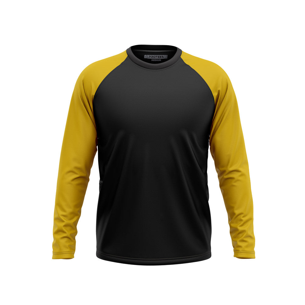 BASIC - MUSTARD BLACK RAGLAN FULL SLEEVES