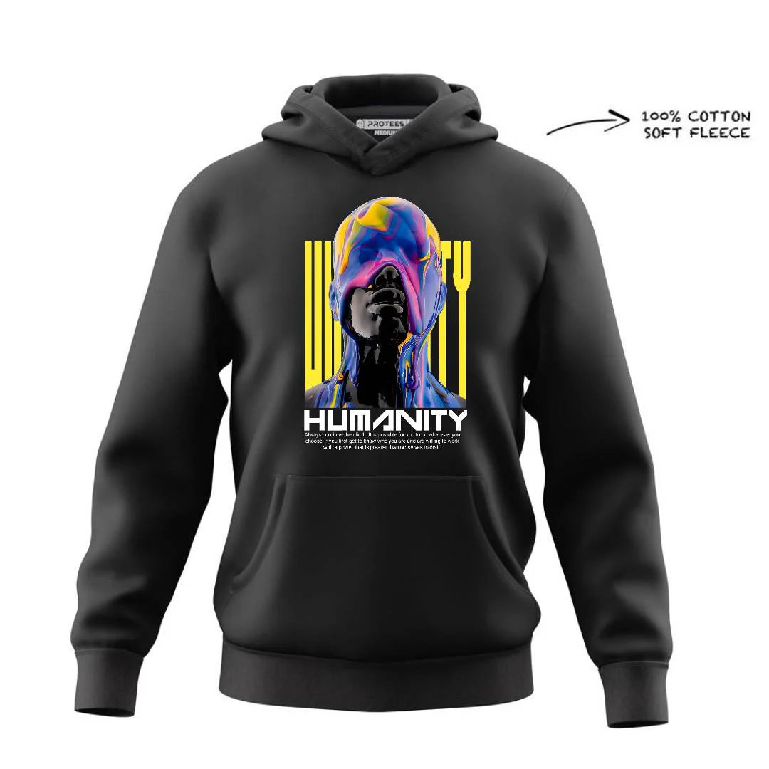 LEFTOVER DTF - MELTING HUMANITY HOODIE DTF034