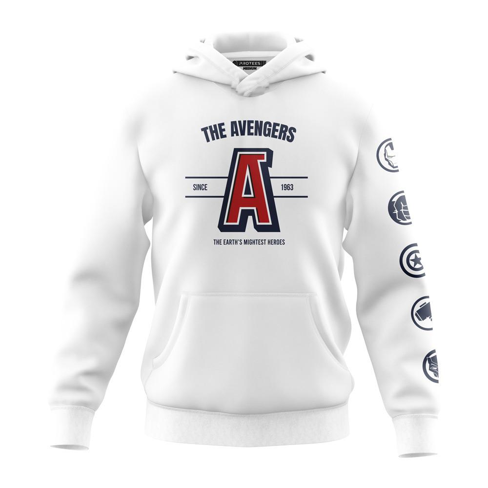 WHITE MIGHTEST HERO - ULTRA SOFT FLEECE HOODIE