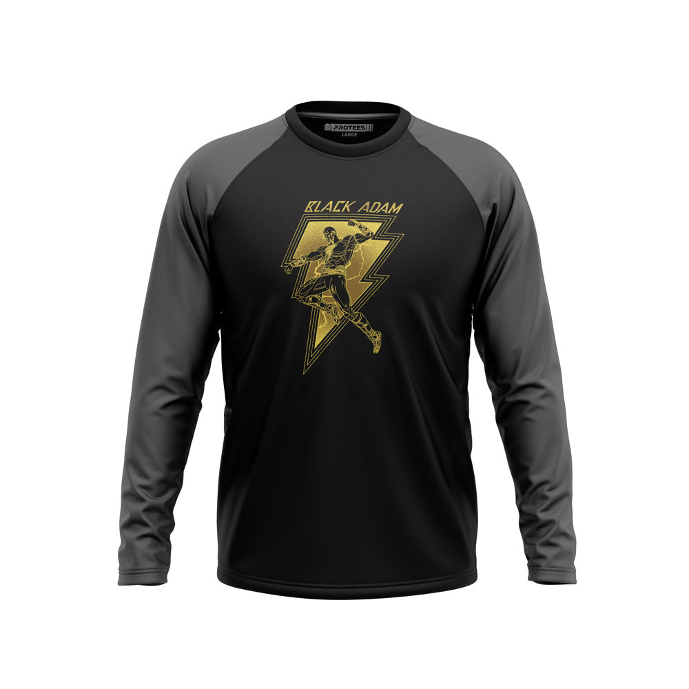 NEW BLACK ADAM F/S RAGLAN