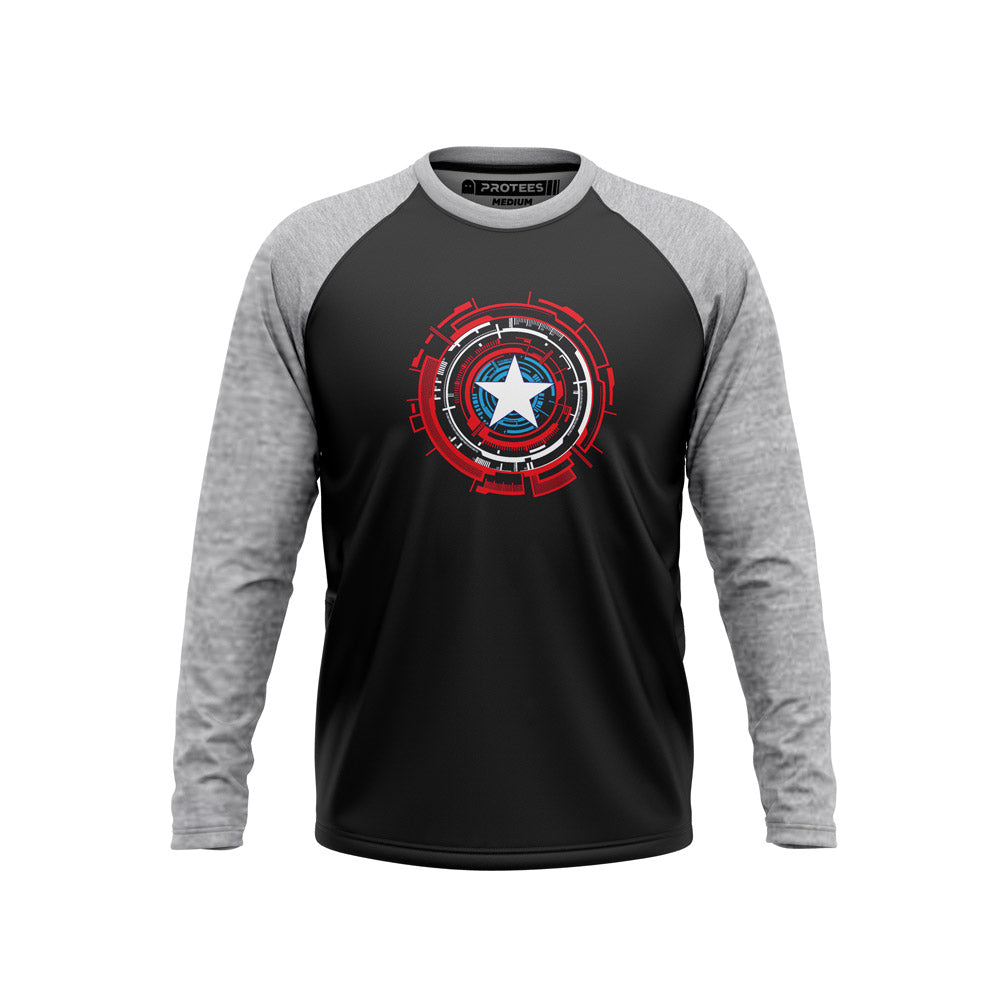 GREY BLACK CP AMERICA F/S RAGLAN