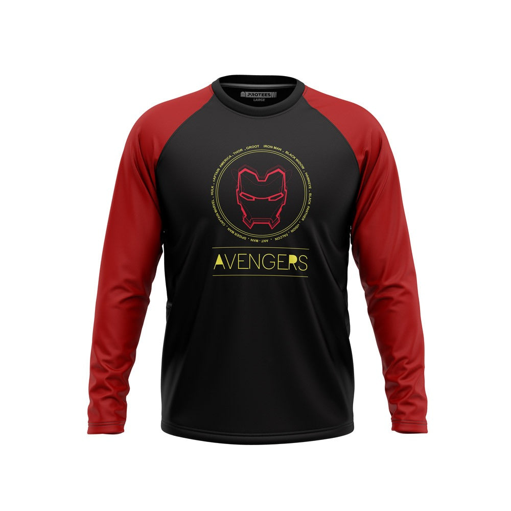 RED BLACK IRONMAN RAGLAN FULL SLEEVES