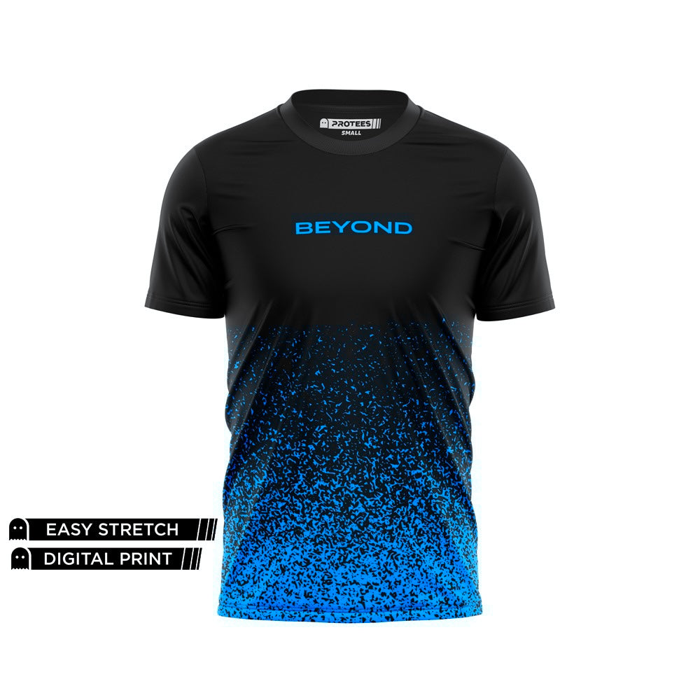 BEYOND - ROYAL BLACK PATTERN DRY-FIT TEE