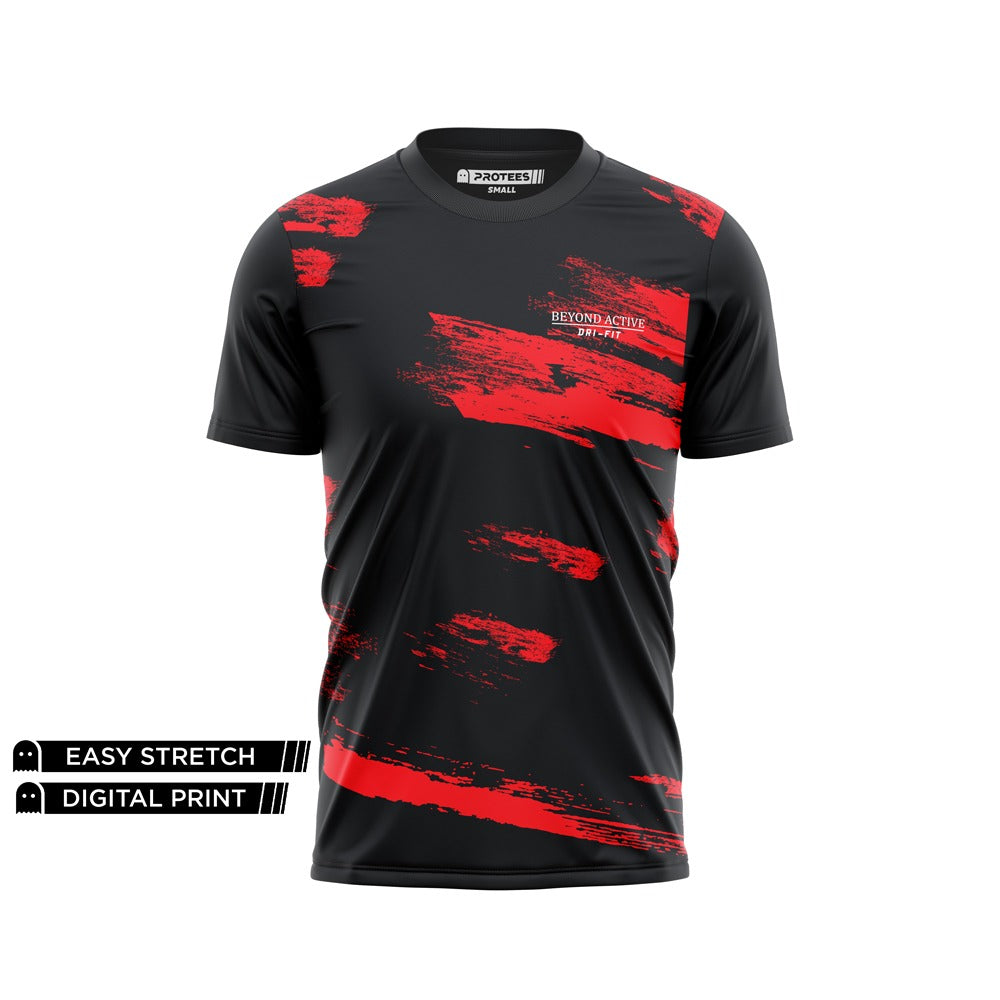 BEYOND RED PRINT DRY FIT TEE