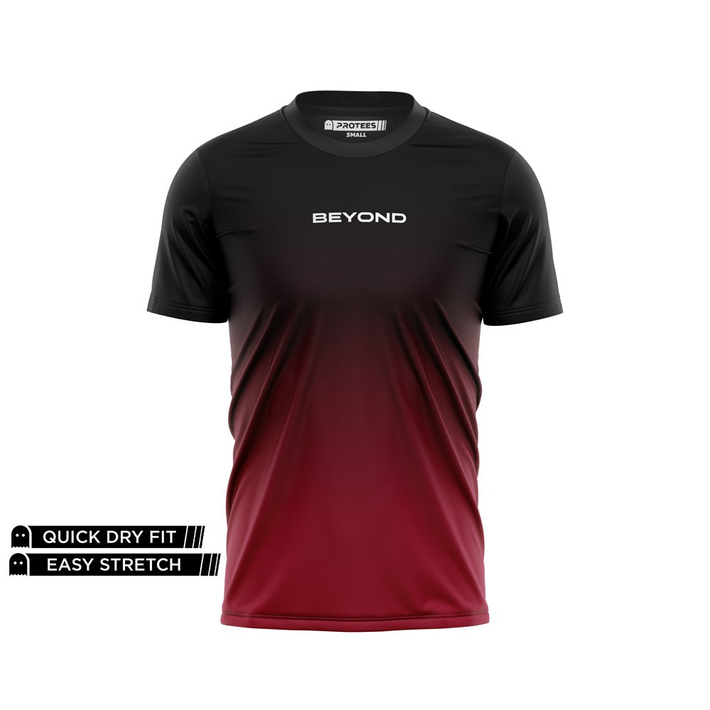 BEYOND - MAROON BLACK GRADIENT TEE