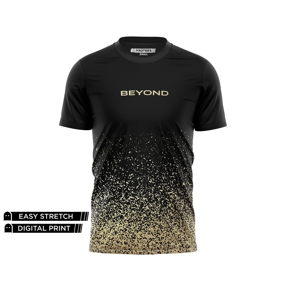 BEYOND - GOLDEN BLACK PATTERN DRY-FIT TEE