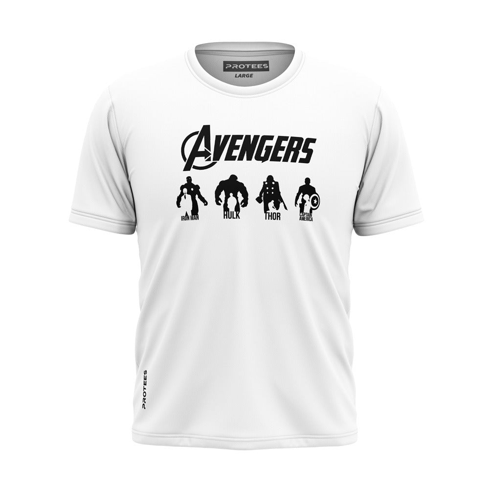 WHITE AVG HEROES TEE