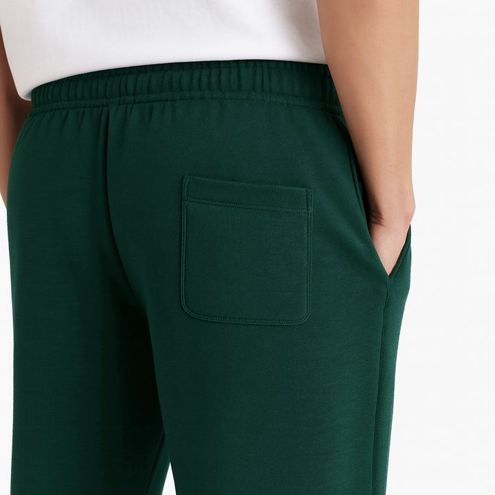 DARK GREEN RELAXED FIT TERRY BOTTOM