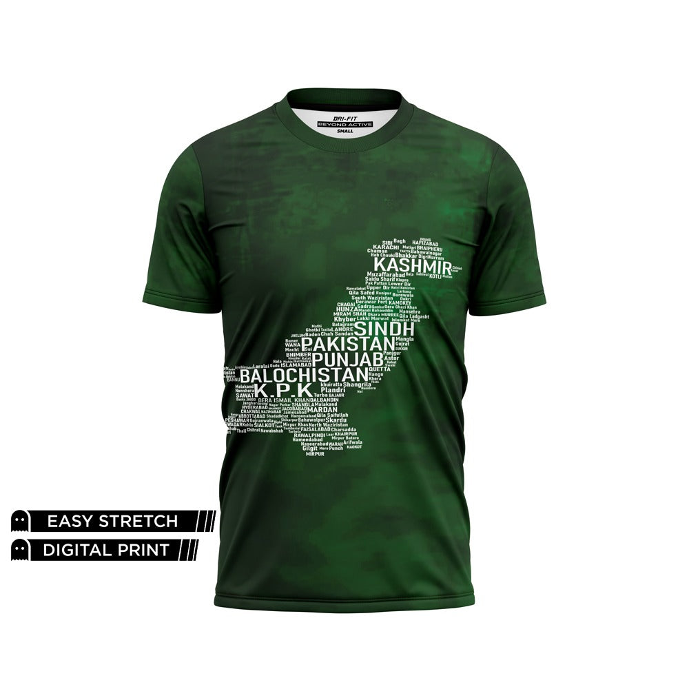 DIGITAL DRY-FIT TEE - PAKISTAN NATION TYPOGRAPHY NEWURG