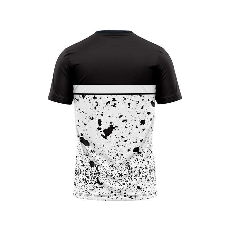 BEYOND DUAL TONE WHITE BLACK SPLASH DRY-FIT TEE NEWURG