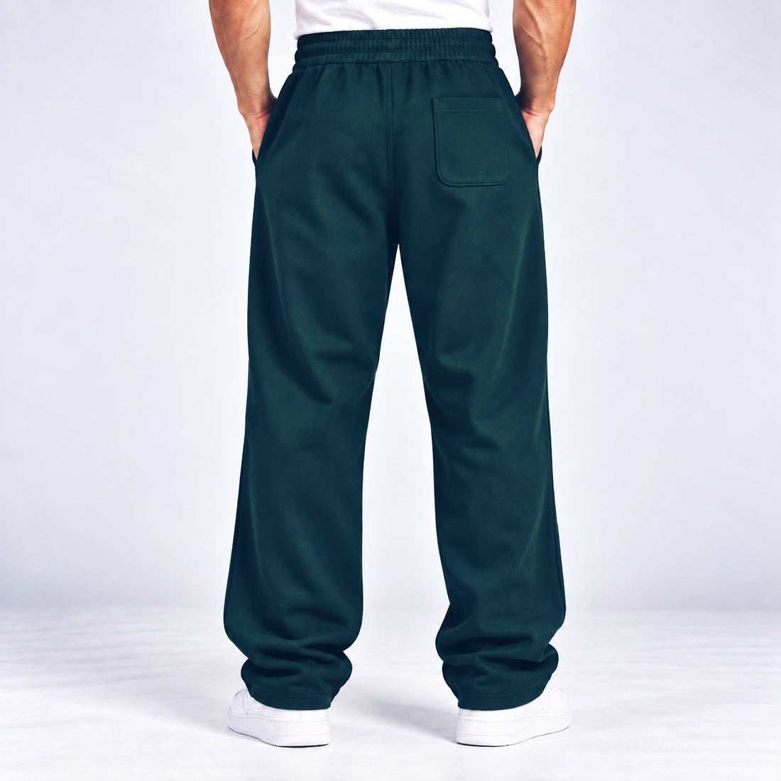 DARK PETROL RELAXED FIT TERRY BOTTOM